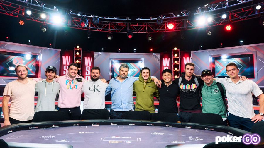 Final table at the wsop Main Event 2022